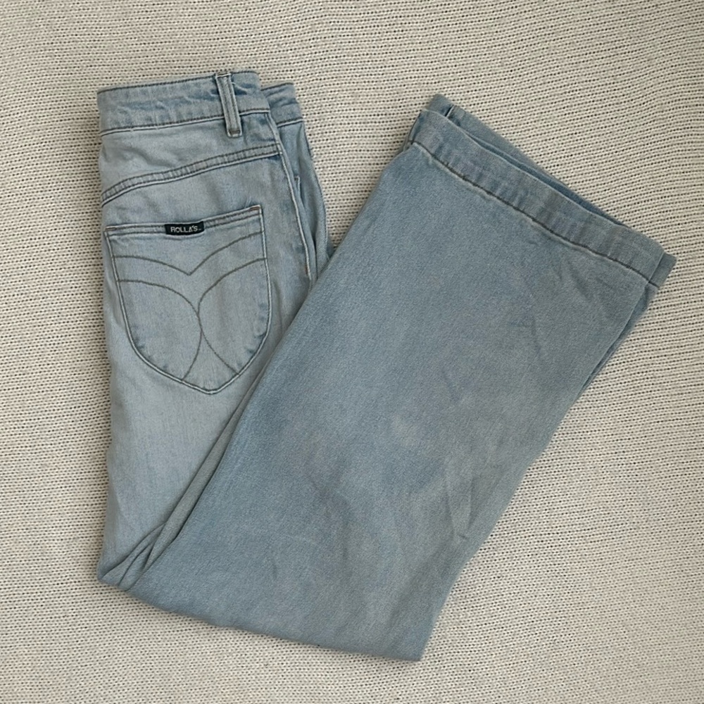 ROLLA'S Sky Blue Wide Leg Jeans